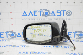 Left side mirror complete Acura MDX 14-16 14 pins, dimming, turn signal, graphite G537M