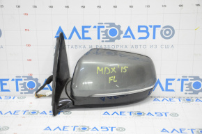 Left side mirror complete Acura MDX 14-16 14 pins, dimming, turn signal, graphite G537M