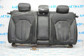 Rear row of seats 2 row Nissan Leaf 13-12 heated, leather black, upper part, water damage