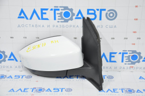 Side mirror right assembly Ford Escape MK3 17-19 rest 5 pins, heated, white