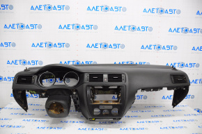 Torpedo front panel with AIRBAG VW Jetta 11-18 USA black