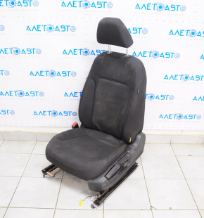 Driver's seat VW Jetta 11-16 USA without airbag, manual, black cloth with black insert, dry-cleanable