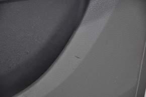 Door trim card front right Acura MDX 14-16 gray with gray insert leather, armrest leather, molding under wood gloss, scratches, scuffs