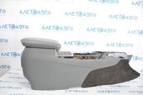 Console central armrest Acura MDX 14-16 prerest leather gray, worn