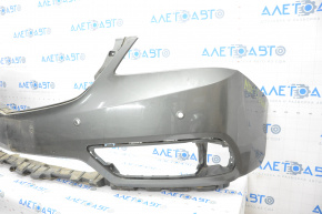 Bare front bumper Acura MDX 14-16 pre-rest graphite G537M for parking sensors, dented, broken fastener