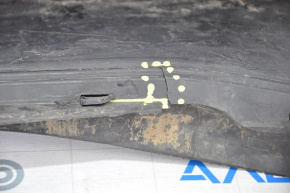 Front bumper lip Acura MDX 14-16 pre-rest, structure, with overlay, cracks, broken fastener
