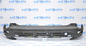 Rear bumper bare Ford Escape MK3 17-19 rest without parking sensors structure, broken fasteners, dented
