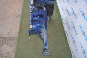 Front right quarter Toyota Prius 30 10-15 with central pillar, blue