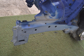 Front right quarter Toyota Prius 30 10-15 with central pillar, blue