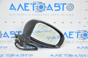 Side mirror right complete Toyota Prius 30 10-15 5 pins, silver