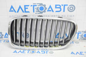 Radiator grill gril left BMW 5 F10 11-13 chrome, scratches on chrome