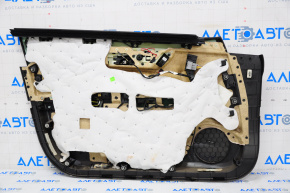 Door trim card front right Cadillac ATS 13- leather black with beige insert