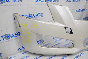 Bare front bumper Cadillac ATS 13-14 prerest, white, cracked, crack in crepe, rubbed