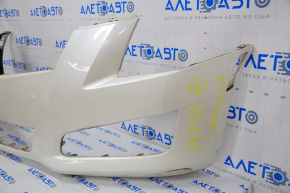 Bare front bumper Cadillac ATS 13-14 prerest, white, cracked, crack in crepe, rubbed