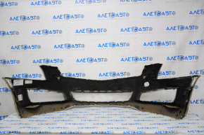 Bare front bumper Cadillac ATS 13-14 prerest, white, cracked, crack in crepe, rubbed