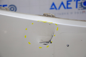 Bare front bumper Cadillac ATS 13-14 prerest, white, cracked, crack in crepe, rubbed