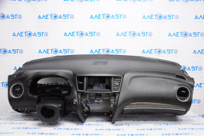 Torpedo front panel with AIRBAG Infiniti JX35 QX60 13-15 prerest BOSE, black with bard and overlay broken grille, scratches