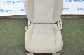 Driver's seat Jeep Patriot 11-14 without airbag mechanics cloth beige under chemical breakage overlay
