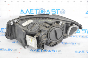 Front right headlight complete BMW 5 F10 11-13 xenon, with mount, broken glass, oxidized
