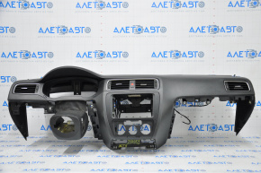 Torpedo front panel with AIRBAG VW Jetta 11-18 USA black, scratches