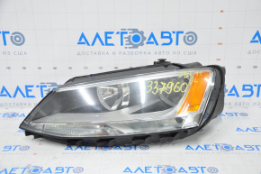 Headlight front left VW Jetta 11-16 naked USA halogen