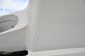 Central console armrest and cup holders Ford Fiesta 11-19 gray, scratches, worn