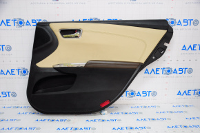 Door trim card rear right Toyota Avalon 13-15 black with beige insert, scratch