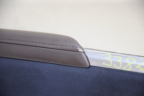 Door trim card front left Toyota Avalon 13-15 black with beige insert, worn leather