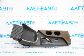 Shifter trim cup holders and pockets Toyota Avalon 13-18 brown, worn trim