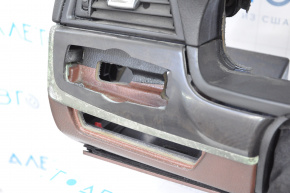 Torpedo front panel with AIRBAG BMW 5 F10 11-16 black under projection night view useful chrome, paint, rusty pyropatron, burned