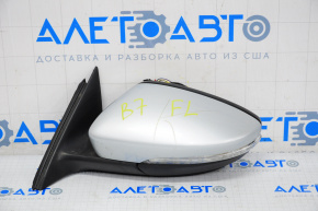 Left side mirror complete VW Passat b7 12-15 USA type as b8 10 pins, turn signal, heated, silver