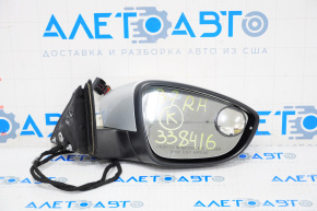 Side mirror right complete VW Passat b7 12-15 USA type as b8 10 pins, turn signal, heated, silver