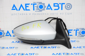 Side mirror right complete VW Passat b7 12-15 USA type as b8 10 pins, turn signal, heated, silver