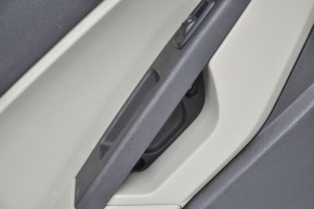 Door trim card rear left Ford Fiesta 11-19 black with gray insert, scratches, worn