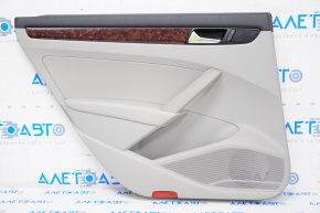 Door trim card rear left VW Passat b7 12-15 USA gray, wood insert, broken fastener