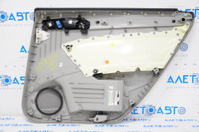 Door trim card rear left VW Passat b7 12-15 USA gray, wood insert, broken fastener