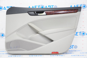 Door trim card front right VW Passat b7 12-15 USA gray, wood insert, broken fastener