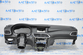 Torpedo front panel with AIRBAG Infiniti QX30 17-19 black, with Bose speaker, scratch, bumps