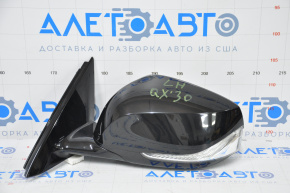 Left side mirror complete Infiniti QX30 17-19 17-19 pins, auto-dim, swivel, black