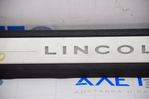 Door sill trim front right Lincoln MKZ 13-14 black, chrome with backlight, worn