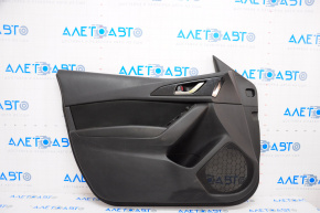 Door trim card front left Mazda 3 14-16 BM black, broken fastener