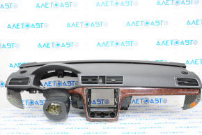 Torpedo front panel with AIRBAG VW Passat b7 12-15 USA wood insert
