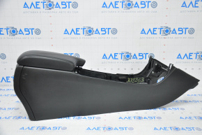 Console central armrest Infiniti QX30 17-18 black, leather, worn