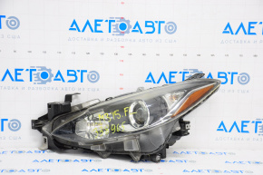Headlight front left Mazda 3 14-16 bare BM dorest halogen, for polishing
