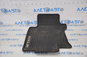 Carpet interior front left Nissan Rogue 14-20 rubber black