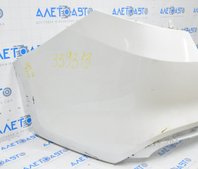 Bare rear bumper Kia Optima 16-18 pre-rest without parking sensors white, nice, scratches