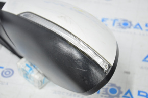 Left side mirror complete Kia Optima 16-18 5 pins, turn signal, white, scratches