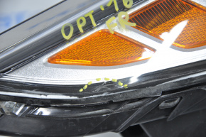Headlight front right bare Kia Optima 16-18 USA prerest halogen with overlay, scratches on glass