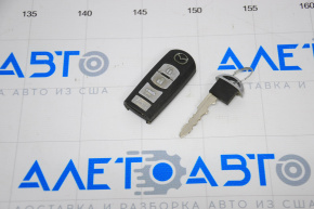 Mazda 3 14-18 BM 4 button key, worn chrome