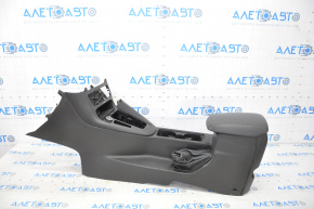 Central console armrest and cup holders Ford Focus mk3 15-18 rest, black, scratches
